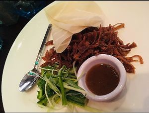 Oyster mushroom pancakes!  at Greens in Manchester