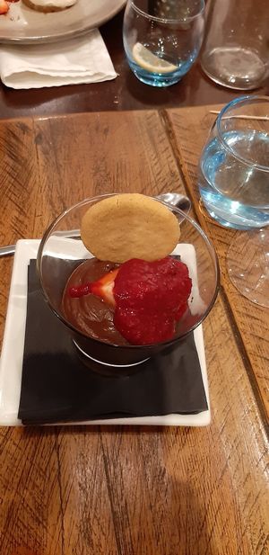 Chocolate mousse at Greens in Manchester