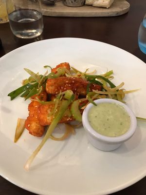 Halloumi buffalo bites  at Greens in Manchester