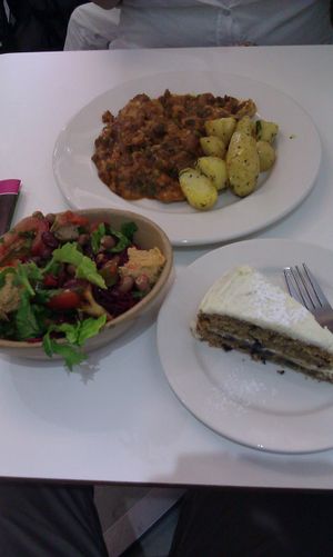 A recent meal in the cafe at The 8th Day in Manchester