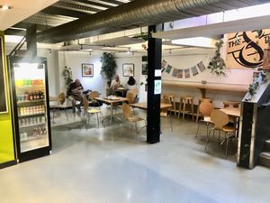 The cafe  at The 8th Day in Manchester