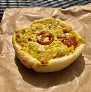 Tofu and cheese quiche   at The 8th Day in Manchester