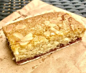 Bakewell slice  at The 8th Day in Manchester