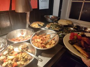 Lebanese buffet at Hitchcock's Vegetarian Restaurant in Hull