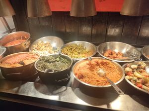 Lebanese buffer at Hitchcock's Vegetarian Restaurant in Hull