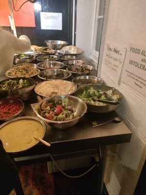 Lebanese buffet at Hitchcock's Vegetarian Restaurant in Hull