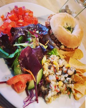 Vegan burger. at The Zoo in Hull