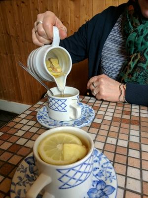 Hot Thommy - Great blend of whiskey, ginger, lemon and syrup at El Piano in York