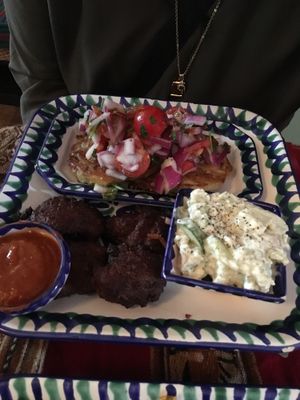 Banana curry fritters  at El Piano in York