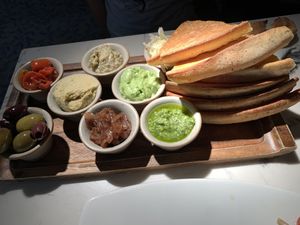 Vegan version of the mezze  at Zeffirellis in Ambleside
