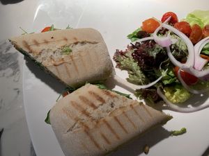 Avocado pine nut panini  at Zeffirellis in Ambleside