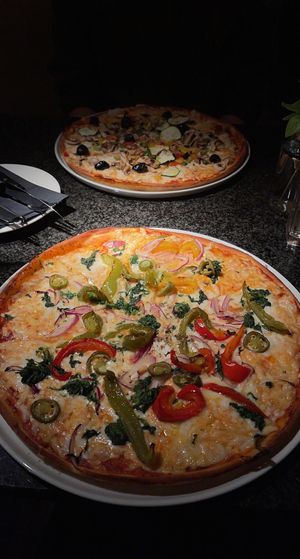 Vegan pizza  at Zeffirellis in Ambleside