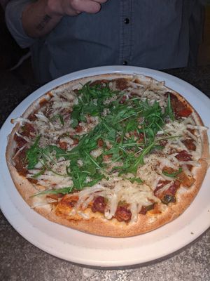 Mexican vegan pizza at Zeffirellis in Ambleside