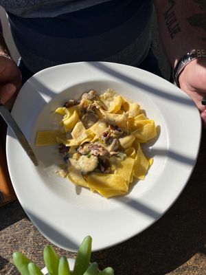 Vegetarian mushroom and leek   at Zeffirellis in Ambleside