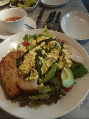 Avocado and scrambled tofu at Zeffirellis in Ambleside