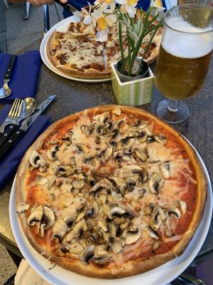 Vegan mushroom pizza  at Zeffirellis in Ambleside