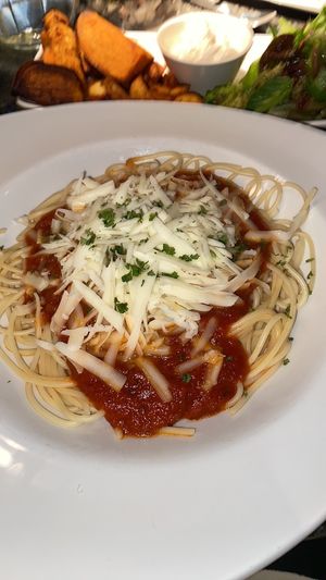 Spag Bol with vegan cheese!  at Zeffirellis in Ambleside