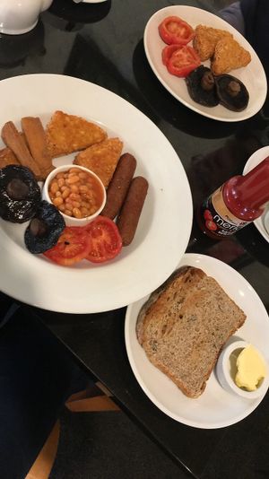 Vegan full English  at The Whale Tail Cafe in Lancaster