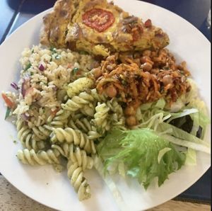 vegan quiche   at The Egg Cafe in Liverpool