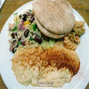 hummus and pitta at The Egg Cafe in Liverpool