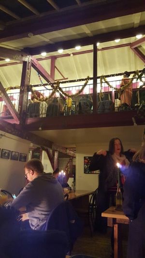 View from downstairs at The Egg Cafe in Liverpool