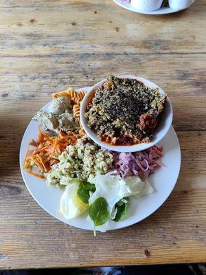 Roast aubergine bake at The Egg Cafe in Liverpool