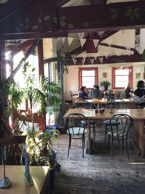 Seating  at The Egg Cafe in Liverpool