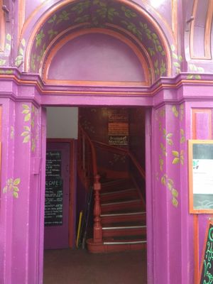 The enter to The egg cafe at The Egg Cafe in Liverpool