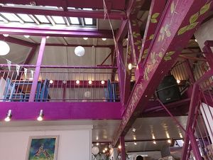 Inside the egg! at The Egg Cafe in Liverpool