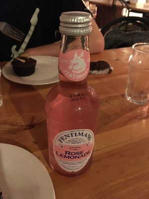 Fentimans rose lemonade at The Egg Cafe in Liverpool