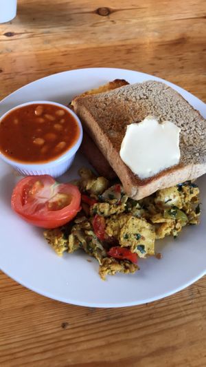 Vegan full English breakfast  at The Egg Cafe in Liverpool