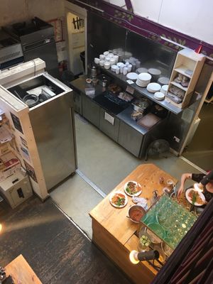 The view of the kitchen!  at The Egg Cafe in Liverpool