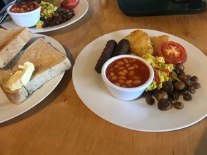 Two Vegan Big Breakfasts at The Egg Cafe in Liverpool