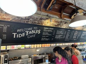 Cake menu shows what is vegan   at Tide Tables in Richmond Upon Thames
