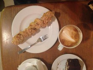 Almond twist and soy latte at Tide Tables in Richmond Upon Thames
