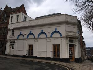 Outside  at Blue Moon Cafe in Sheffield