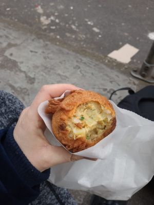 Aloo Gobi ball at Wild Oats in Bristol