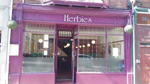 Outside restaurant. at Herbies in Exeter