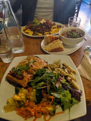 Lasagne and nachos at Herbies in Exeter