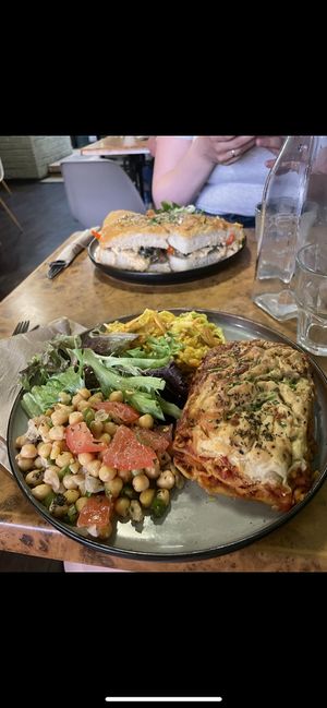 Vegan lasagne   at Herbies in Exeter