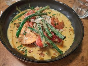 Peanut curry at Herbies in Exeter