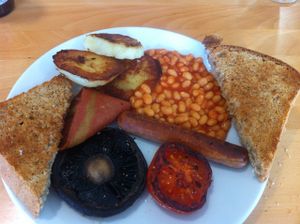 vegan breakfast at Archie Browns Health Food in Penzance
