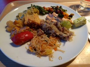 Sampling from the buffet at Silvoplee in Helsinki