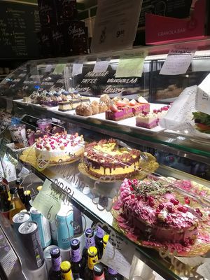 Awesome raw cakes at Silvoplee in Helsinki