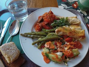 Cannelloni at Zucchini Vegetarian Cafe in Helsinki