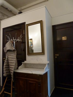 Zucchini hallway at Zucchini Vegetarian Cafe in Helsinki