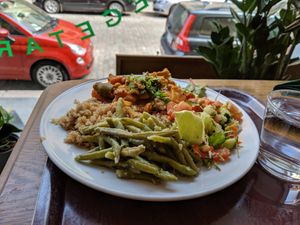 my lunch at Zucchini Vegetarian Cafe in Helsinki