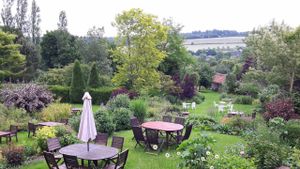 Garden for tea time at La Maison du Vert in Ticheville