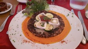 Chèvre cheese rösti at La Maison du Vert in Ticheville