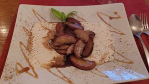 Apples in Calvados at La Maison du Vert in Ticheville